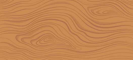 Wood texture. Brown wooden plank, cutting board, floor or table surface. Striped fiber textured background. Retro tree surface pattern