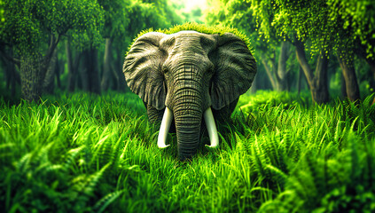 An elephant in its natural habitat, symbolizing the majesty of wildlife and the importance of conservation efforts to protect endangered species