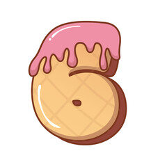 3D Strawberry Ice Cream Number 6
