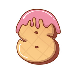 3D Strawberry Ice Cream Number 8