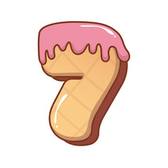 3D Strawberry Ice Cream Number 7