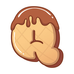 Chocolatte Ice Cream Alphabet 3D Q