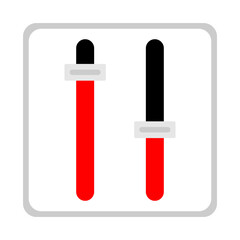 Setting icon vector. Icon slider simple flat illustration bar line console isolated. Filter Options Adjustment. 