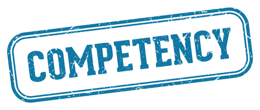 competency stamp. competency rectangular stamp on white background