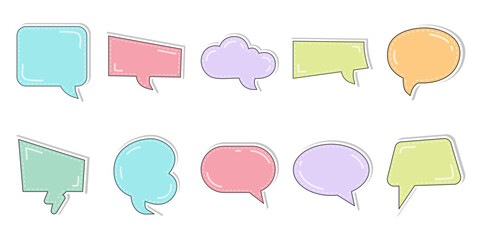 Cute Speech Bubble Set