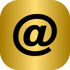 Gold and black at address icon symbol, golden at address icon