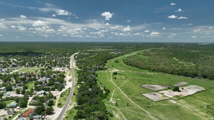 The dry Thamalakane river in Maun, Botswana, Africa