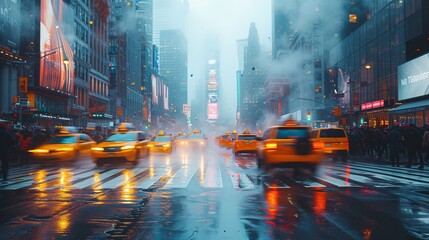 NYC Nightlife: Taxi Rides and City Lights Generative AI