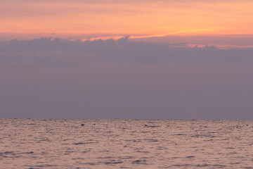 Fototapeta premium Beautiful sky over the sea before sunrise near the city of Odesa. Ukraine