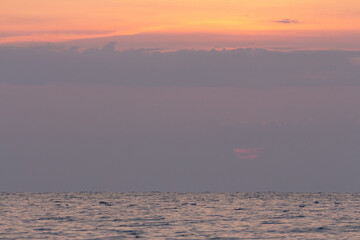 Obraz premium Beautiful sky over the sea before sunrise near the city of Odesa. Ukraine