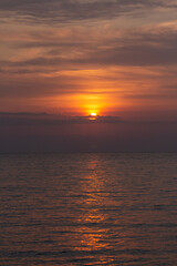 A beautiful dawn over the Black Sea in Odesa. Ukraine