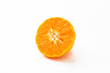 白背景にミカン