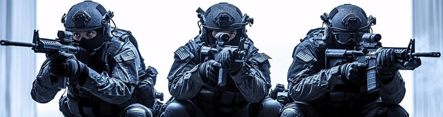 Soldier in Black Ops Gear Generative AI