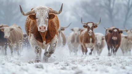 Bulls and Bullwinkles: A Texas Twist on the Monthly Meme Generative AI - obrazy, fototapety, plakaty
