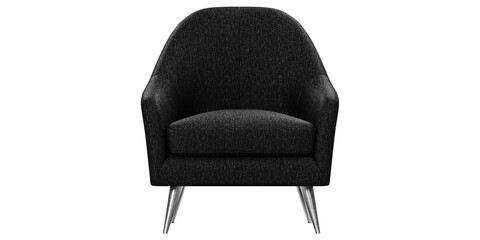 Modern black  armchair isolated on white background. Furniture Store collection.Design element.