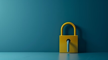 Fototapeta premium Minimal Security: Signs Amidst the Lock Symbol