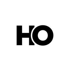 Letter H and O, HO logo design template. Minimal monogram initial based logotype.