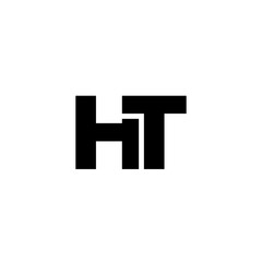 Letter H and T, HT logo design template. Minimal monogram initial based logotype.