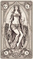 Fototapeta na wymiar Aphrodite Goddess of Love, beauty, pleasure, passion, procreation and desire.