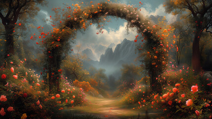 Flowers arch - Portal to another world