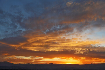  Clouds the color of fire over the Las Vegas