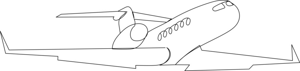 airplane sketch on white background vector