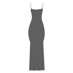 black dress on a white background vector