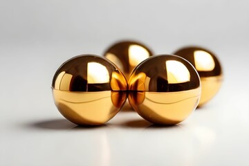 gold metal balls. Abstract background