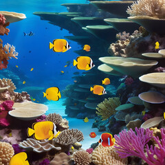 Obraz na płótnie Canvas Coral reef, ai-generatet