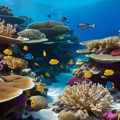 Foto auf Glas Coral reef, ai-generatet © Dr. N. Lange