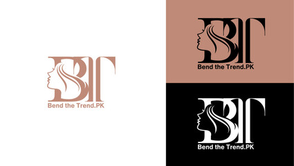 women beauty fashion brand logo design illustration