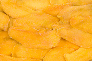 Dried mango background. Close up view.