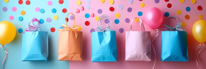 Design vibrant and festive birthday party giveaway bags