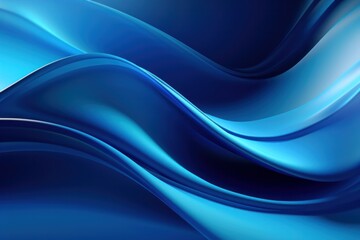 Obraz premium abstract blue light folds background 3d render, abstract blue wavy background