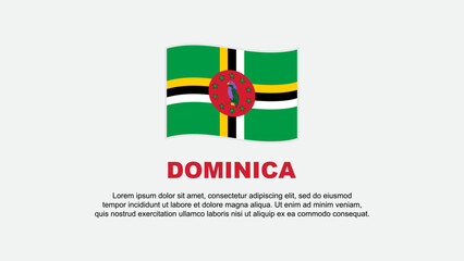Dominica Flag Abstract Background Design Template. Dominica Independence Day Banner Social Media Vector Illustration. Dominica Background