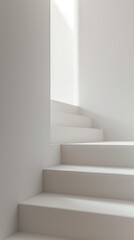 Fototapeta premium white staircase in the room