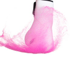 Boxing punch through Pink Sand, concept of competition challenge of leader business man or teamwork, winning leadership strategic plan and risk management team player