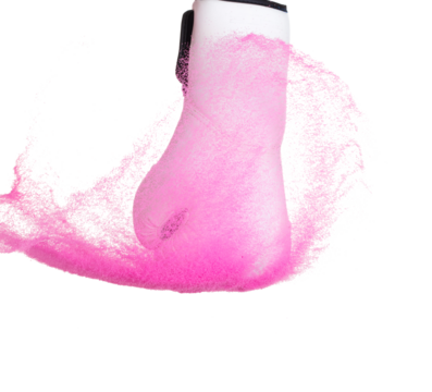 Boxing punch through Pink Sand, concept of competition challenge of leader business man or teamwork, winning leadership strategic plan and risk management team player