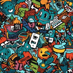 Obraz na płótnie Canvas Colorful Graffiti Artwork