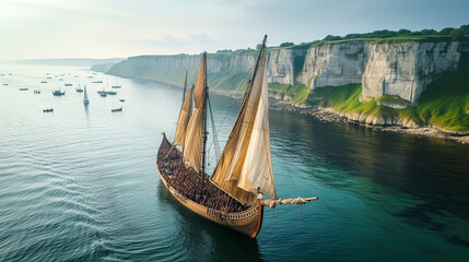Vikings land on the Jurassic Coast of England in ancient times.