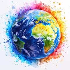 Colorful World Map: A Vibrant Visual of Our Planet Generative AI