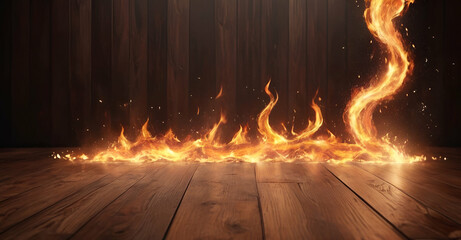 Fototapeta premium fire on the floor