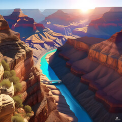 Grand Canyon, ai-generatet - obrazy, fototapety, plakaty