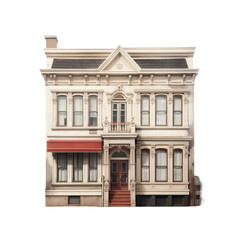 Fototapeta premium Row house isolated on transparent background