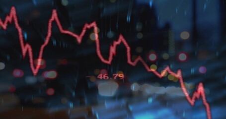 Image of data processing over black background