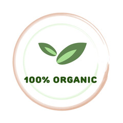 Eco, bio, organic and natural products sticker, label, badge and logo.
Ecology icon. Logo template with green leaves for organic and eco
friendly products. Vector illustration