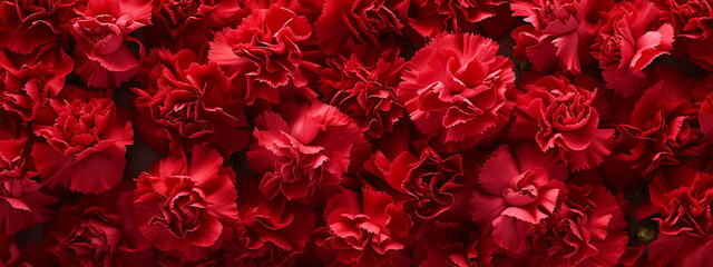 red carnations on the whole background