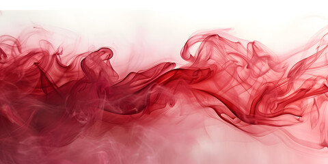 a closeup of red smoke on a white background - obrazy, fototapety, plakaty
