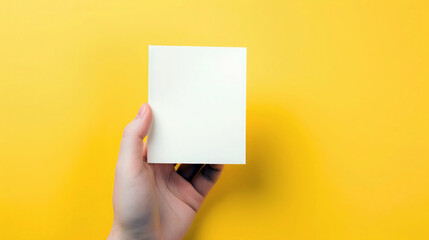 Vivid Sticky Note Grasped by Hand, Close-Up Shot