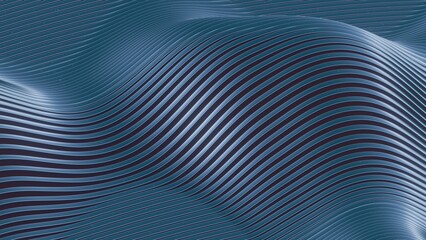 3D minimalist design featuring a retro wave, merging modern aesthetics with nostalgic elements.